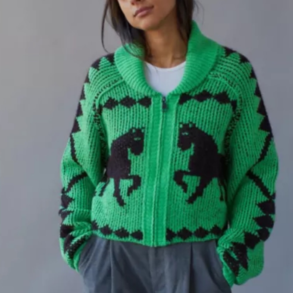 BDG Sunset Zip-Up Sweater Size S